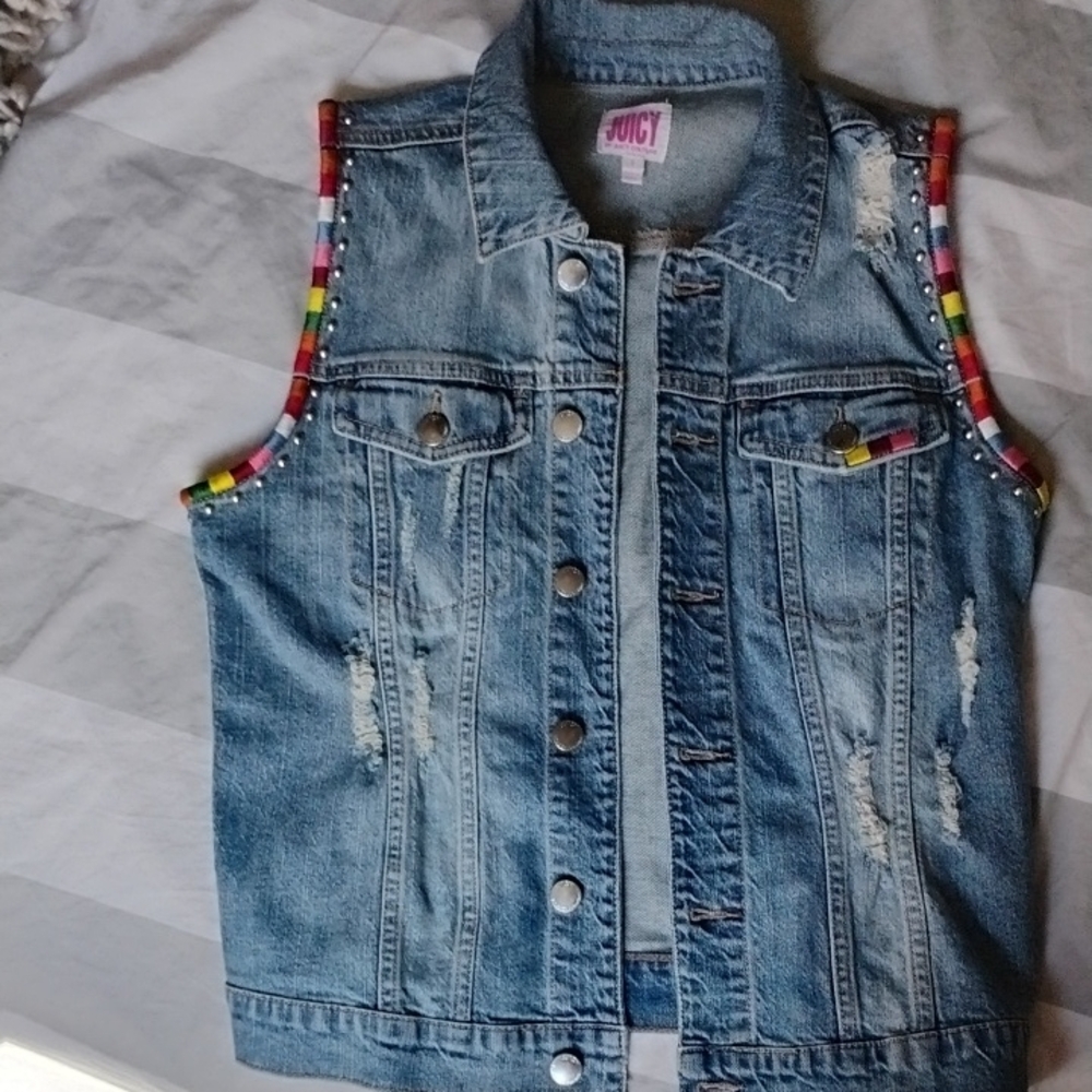 JUICY By Juicy Couture Blue Denim Vest